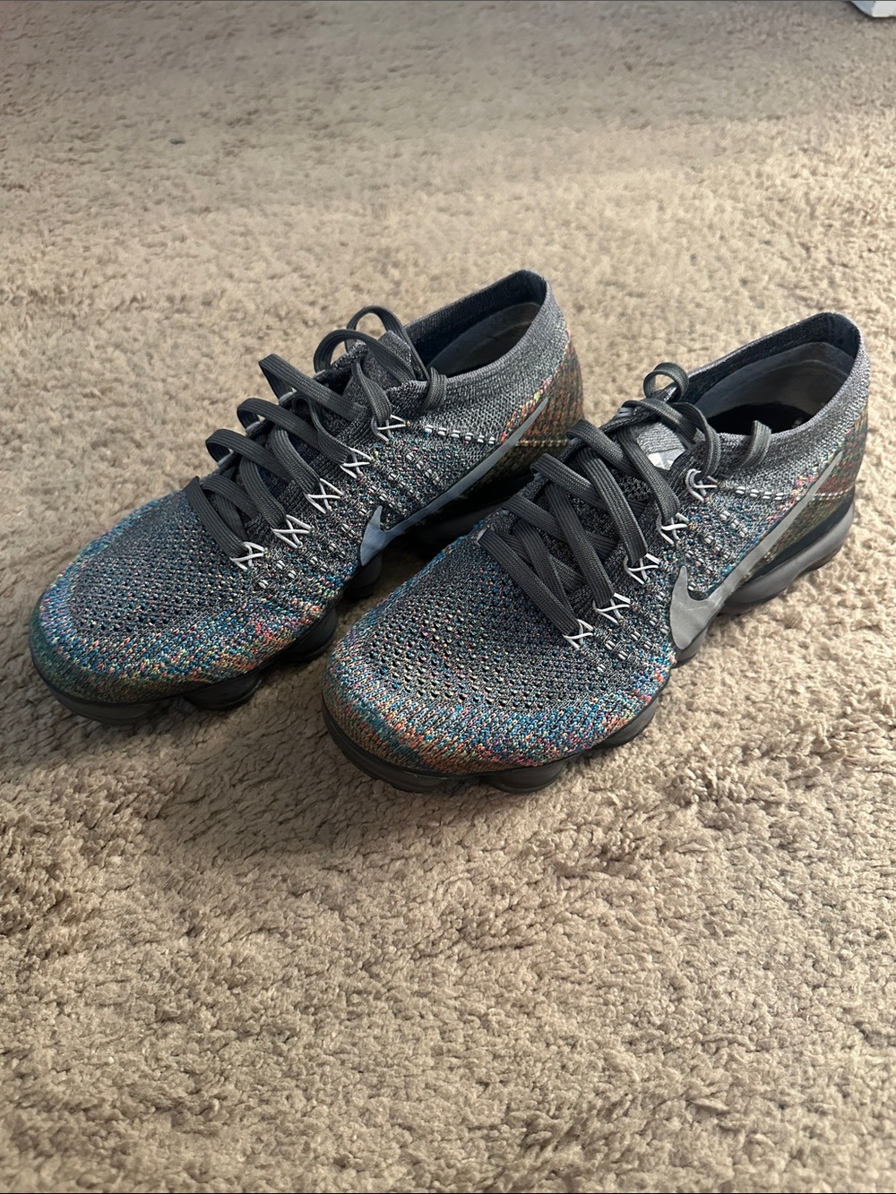 Nike Multicolor Flyknit VaporMax with Black Sole